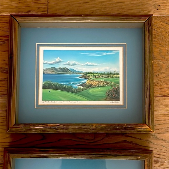 RARE- Larry Dotson Signed Original Framed Art- 2 pc Set - Picture 3 of 13